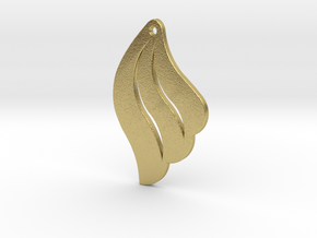 Earring shape 2 in Natural Brass: Medium