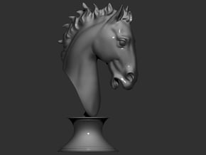 Horse's head in Tan Fine Detail Plastic