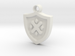 Frollo Coat of Arms pendant in White Natural Versatile Plastic