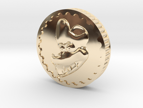 Crocodile Dubloon (A) in 14k Gold Plated Brass