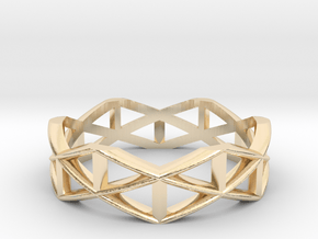 Truss Ring  in 14k Gold Plated Brass: 5 / 49