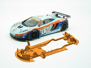 PSSX00201 Chassis for Scalextric McLaren MP4-12c in White Natural Versatile Plastic