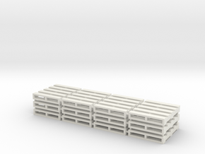 Set of 12 - 1/64 Scale Pallets in White Natural Versatile Plastic