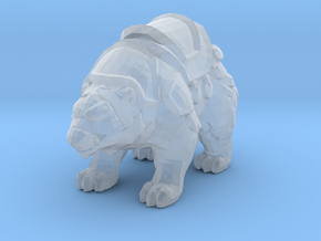 Polar Bear War Mount 1/60 miniature for games and  in Tan Fine Detail Plastic