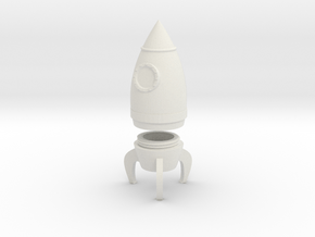 Rocket Container in White Natural Versatile Plastic: Extra Small