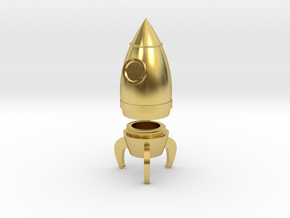 Rocket Container in Polished Brass: Extra Small