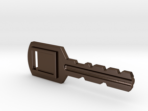 Resident Evil Backdoor Key in Polished Bronze Steel