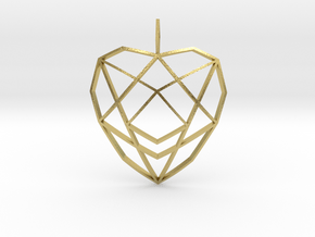Crystalline Heart Matrix (Curved) in Natural Brass