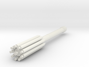 1:288 Miniature Delta II Rocket in White Natural Versatile Plastic: 1:288