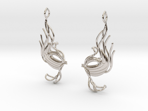 Masquerade fish earring pair in Platinum