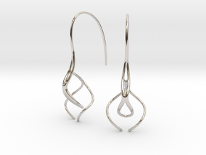 Ava earring pair in Rhodium Plated Brass
