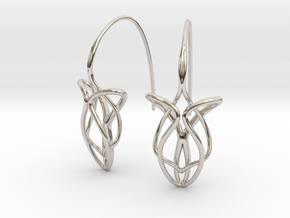 Grace earring pair in Rhodium Plated Brass