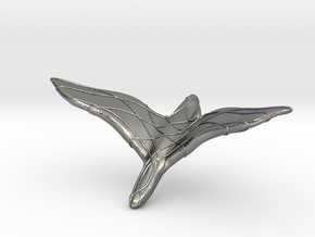 Spirit bird pendant in Polished Silver