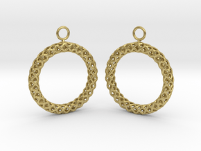 RW Earrings in Natural Brass