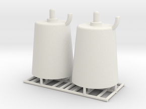 Pedestal roller - 1:50 - 2X in White Natural Versatile Plastic