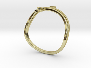 Bow Ring in 18k Gold Plated Brass: 5.5 / 50.25