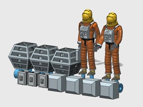 SPACE 2999 1/93 ASTRONAUT SET 1 in Smooth Fine Detail Plastic
