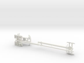 1/64th Expanding Steerable Pipe Trailer in White Natural Versatile Plastic