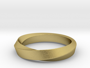 iRiffle Mobius Narrow Ring I（Size 13) in Natural Brass