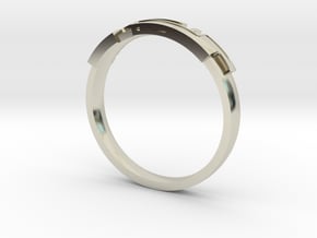Digital Ring in 14k White Gold