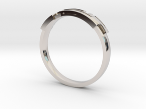 Digital Ring in Platinum
