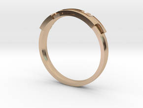 Digital Ring in 14k Rose Gold Plated Brass