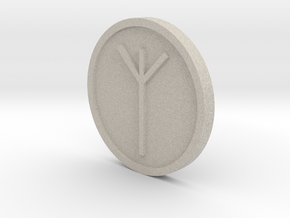 Eolh Coin (Anglo Saxon) in Natural Sandstone