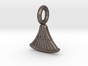 Small Papyrus charm in Polished Bronzed-Silver Steel