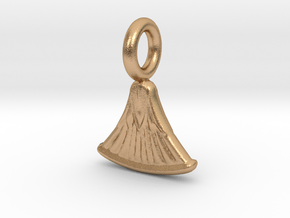 Small Papyrus charm in Natural Bronze