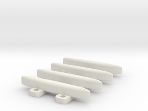 Cleat 4 pack in White Natural Versatile Plastic