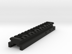 Top Picatinny Rail for Nerf Zombie Strike FlipFury in Black Natural Versatile Plastic