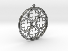  gotic pendant  in Natural Silver