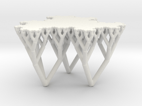 The Fludgeflake Table in White Natural Versatile Plastic