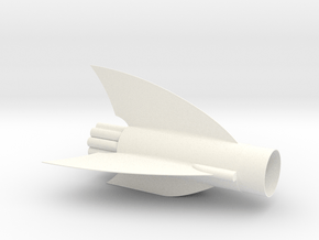 Dragonship 7 Fin Unit in White Processed Versatile Plastic