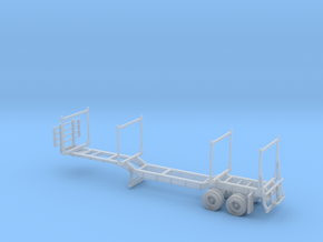 Timber Trailer Drop Center FUD With Wheels 1-87 HO in Tan Fine Detail Plastic