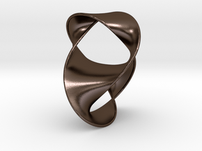 Figure 8 Knot with Seifert Surface in Polished Bronze Steel