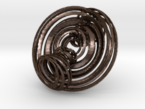 Triple Torus in strips in Polished Bronze Steel