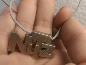 NuTz Letters in Polished Nickel Steel