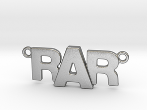 Monogram Pendant RRA in Natural Silver