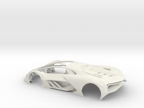 1:32 LTM Body (for LTM Slot Car model) in White Natural Versatile Plastic