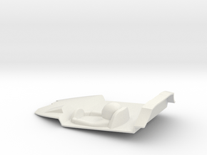 1:32 LTM Cockpit  (for LTM Slot Car model) in White Natural Versatile Plastic