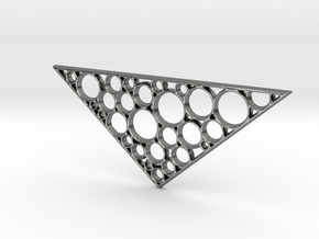 Triangular Statement Pendant in Polished Silver