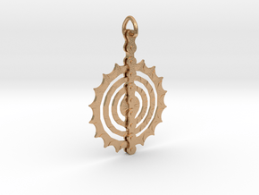 Bicycle_Chain_Sprocket_Pendant in Natural Bronze