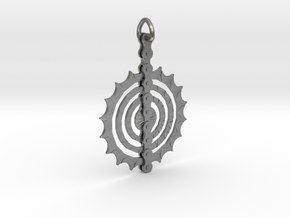 Bicycle_Chain_Sprocket_Pendant in Natural Silver