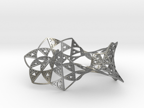 Sierpinski Triangle Mobius in Natural Silver