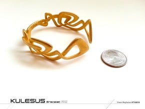 Kuleses Bracelet : The infinite Loop in Polished Gold Steel