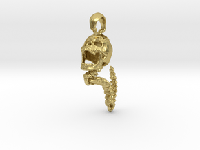 Skull Pendant | Clone in Natural Brass (Interlocking Parts)