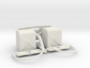 PM026-RC Pro Mod Dual Parachute Set in White Natural Versatile Plastic