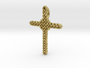 Celtic Cross Pendant - Christian Jewelry in Natural Brass