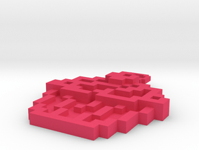 Pixel Art  - Cupcake in Pink Processed Versatile Plastic